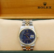 Gents Rolex DateJust 16013 18ct Yellow Gold Stainless Steel case with Blue dial
