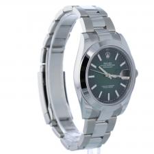 Gents Rolex Datejust 41 126300 Stainless Steel case with Green Ombre dial