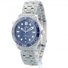 Gents Omega Seamaster Co-Axial 21030422003001 Steel case with Blue Wave dial