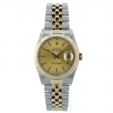 Gents Rolex DateJust 16233 18ct Yellow Gold Stainless Steel case with Gilt dial