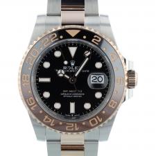 Gents Rolex GMT Master II 126711CHNR 18ct Rose Gold Stainless Steel case with Black dial