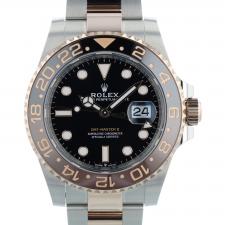 Gents Rolex GMT Master II 126711CHNR 18ct Rose Gold Stainless Steel case with Black dial