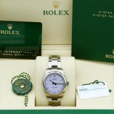 Ladies Rolex Oyster Perpetual 31 277200 Stainless Steel case with Lilac dial