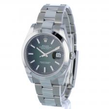 Gents Rolex Datejust 41 126300 Stainless Steel case with Green Ombre dial