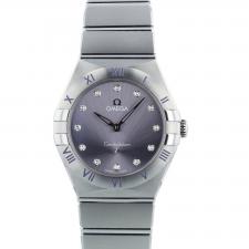 Ladies Omega Constellation 13110286060002 Steel case with Purple Diamond dial