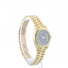 Ladies Rolex DateJust 69178 18ct Yellow Gold case with Blue dial