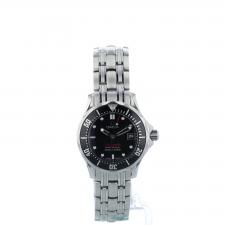 Ladies Omega 21230286101001 Steel case with Black Wave dial
