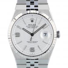 Gents Rolex Land Dweller 40 127334 Stainless Steel case with White Honeycomb Motif dial