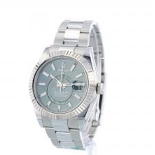 Gents Rolex Sky Dweller 336934 Stainless Steel case with Mint Green dial