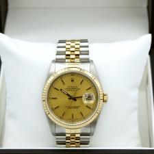 Gents Rolex DateJust 16233 18ct Yellow Gold Stainless Steel case with Gilt dial