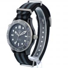 Gents Omega Seamaster 21092442001002 Titanium   Black Ceramic case with Black Wave dial
