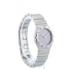 Ladies Omega Constellation 13110286060002 Steel case with Purple Diamond dial