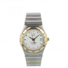 Gents Omega Constellation 12023000 18ct Yellow Gold Stainless Steel case with White dial