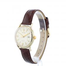 Gents Rolex Precision 9 CT case with Silver dial