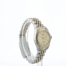 Ladies Rolex DateJust 69173 18ct Yellow Gold Stainless Steel case with Champagne Jubilee Diamond dial