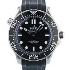 Gents Omega Seamaster 21032422001003 Steel case with Black Wave dial