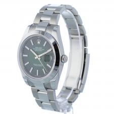 Gents Rolex Datejust 41 126300 Stainless Steel case with Green Ombre dial