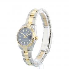 Ladies Rolex DateJust 178313 18ct Yellow Gold Stainless Steel case with Blue dial
