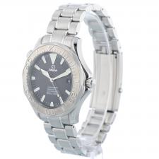 Gents Omega Seamaster 300 22305000 Stainless Steel case with Black Wave dial