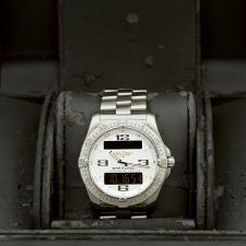Gents Breitling Aerospace Avantage E7936210 Steel case with Silver dial