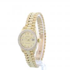 Ladies Rolex DateJust 69178 18ct Yellow Gold case with Champagne Diamond Set dial