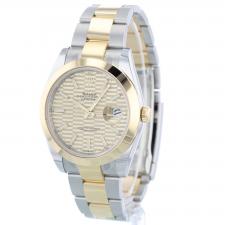 Gents Rolex Datejust 41 126303 18ct Yellow Gold Stainless Steel case with Champagne Motif dial