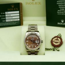 Gents Rolex Day Date 118239 18ct White Gold case with MOP Diamond dial