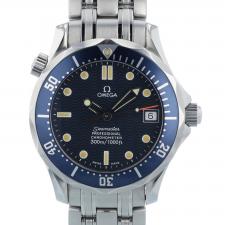 Gents Omega Seamaster Stainless Steel case with Blue Wave dial