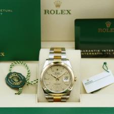 Gents Rolex Datejust 41 126303 18ct Yellow Gold Stainless Steel case with Champagne Motif dial