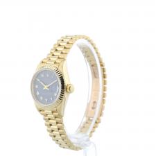 Ladies Rolex DateJust 69178 18ct Yellow Gold case with Blue dial