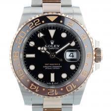 Gents Rolex GMT Master II 126711CHNR 18ct Rose Gold Stainless Steel case with Black dial