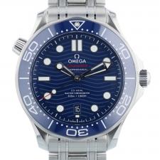 Gents Omega Seamaster 21030422003001 Steel case with Blue Wave dial