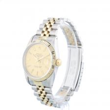 Gents Rolex Datejust 16233 18ct Yellow Gold Stainless Steel case with Champagne Linen dial