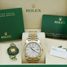 Gents Rolex Datejust 41 126333 18ct Yellow Gold Stainless Steel case with White dial
