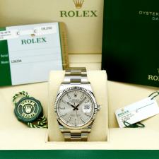 Gents Rolex DateJust 36 126234 Stainless Steel case with Silver dial