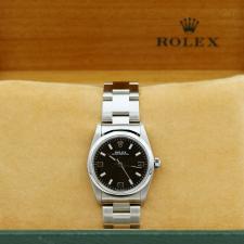 Ladies Rolex Oyster Perpetual 77080 Steel case with Black dial