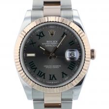 Gents Rolex Datejust 41 126331 18ct Rose Gold   Stainless Steel case with Wimbledon dial