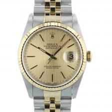 Gents Rolex DateJust 16233 18ct Yellow Gold Stainless Steel case with Tapestry dial