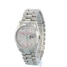 Gents Rolex Day Date 118239 18ct White Gold case with MOP Diamond dial
