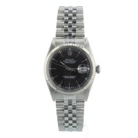 Gents Rolex DateJust 36 16014 Steel case with Black dial