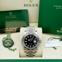 Gents Rolex GMT Master II 126710GRNR Stainless Steel case with Black dial
