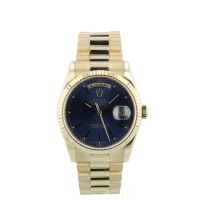 Gents Rolex Day Date 118238 18 CT case with Blue dial