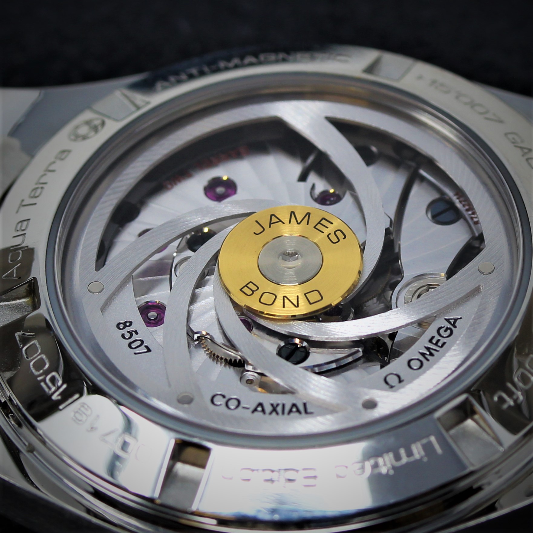 Omega Aqua Terra James Bond skeleton case