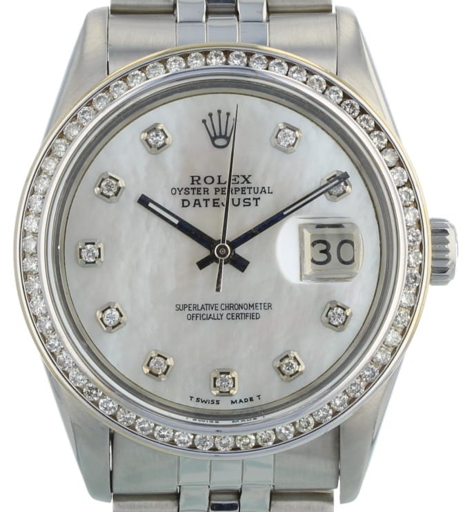 Diamond Set Bezel on Rolex Datejust 