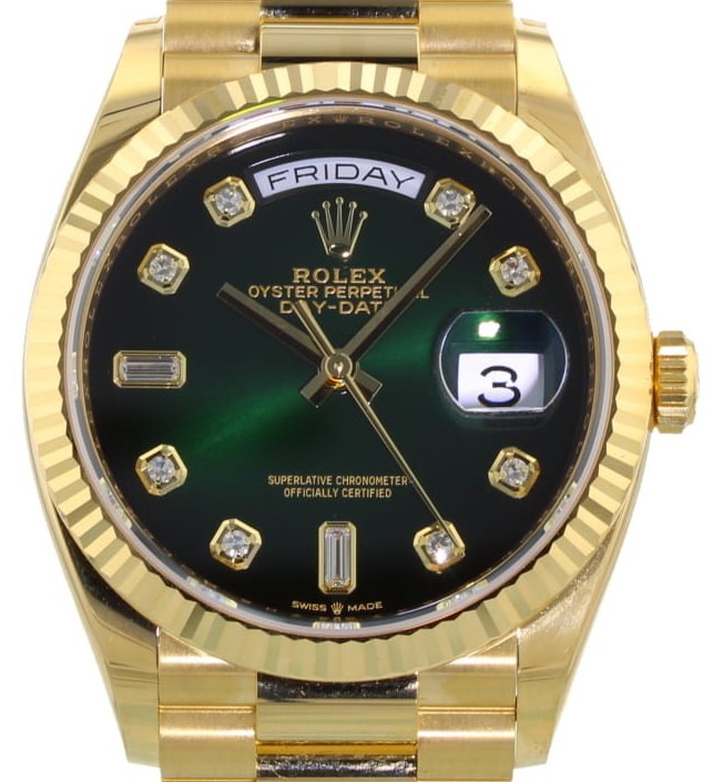 Fluted Bezel on Rolex Day Date